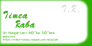 timea raba business card